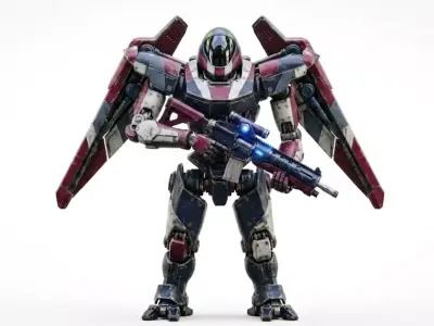 Humanoid Combat Walker 3D model