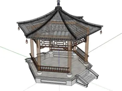 Chinese pavilion 3D model 3D model