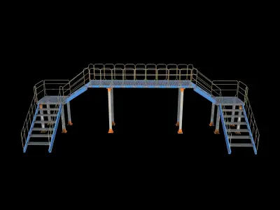  Industrial Bridge 3D model