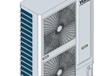 Air Conditioner Equipment Samsung York and Koel Low-poly 3D model