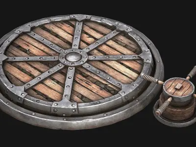 Rotating Platform Low-poly 3D model