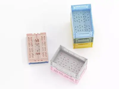 Photorealsitc Highpoly Folding Crate 3D model