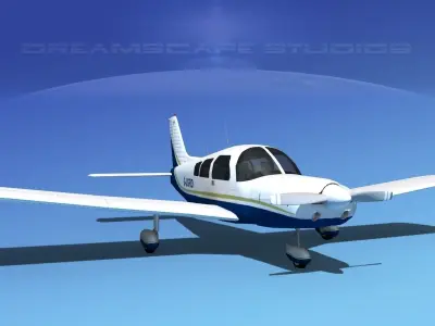 Piper PA-28-235 Cherokee  V09 3D model