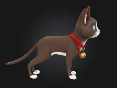 Playful Kitty  Whiskers Wiggles and Wonder 3D model