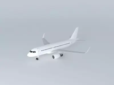 Template Airbus A319 100 Sharklets v.2 Free 3D model