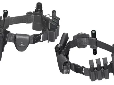POLICE DUTY BELT Low-poly 3D model