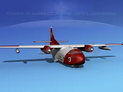 Fairchild C-123B Provider Firefighter 1 3D model