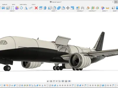 Boeing 787-8 Dreamliner For 3D printing Low-poly 3D model