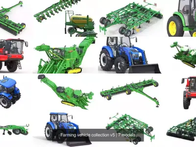 Farming vehicle collection v5 3D Model Pack