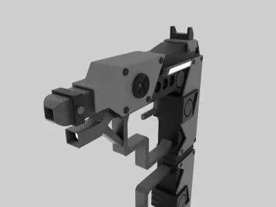 Sci-Fi Guns Low-poly 3D model