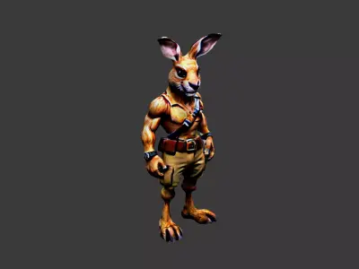 Rabbit Man Low-poly 3D model