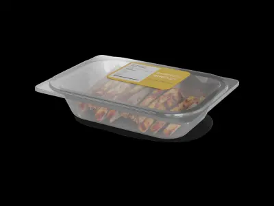 Deli sausages Cooked Chicken Breast 3D model