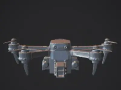 this is a drone model Low-poly 3D model