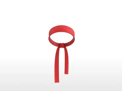 Headband032 Red Headband 3D model