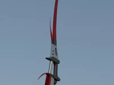 Sword Free low-poly 3D model 8