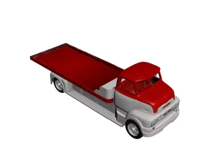 Early Vintage Flatbed Pickup Truck Antique Historical Vehicle 01 3D model