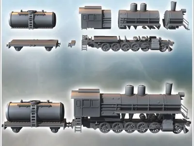 Soviet locomotive SO 17-2211 4 - World War Two Second WWII Front 3D print model