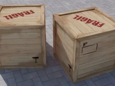 Wood Box 3D model purchase