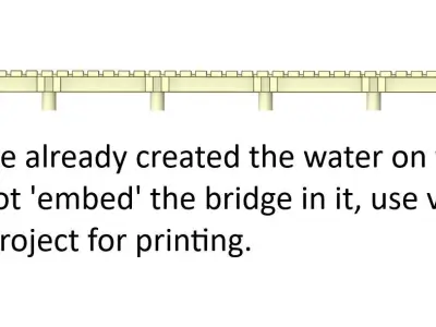 Wooden pier 1-87 FDM 3D print model