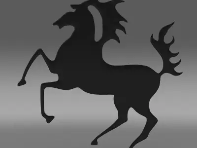 Porsche Horse logo 3D model
