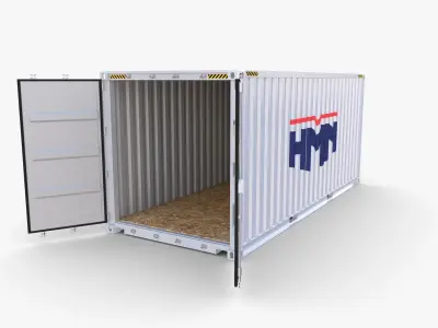 20ft Shipping Container HMM v1 3D model