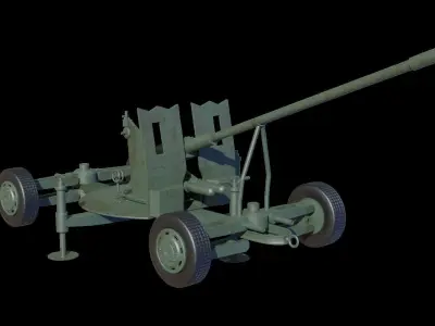 Anti Aircraft Gun Low-poly 3D model