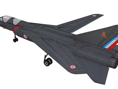 Dassault Mirage G8 Low-poly 3D model