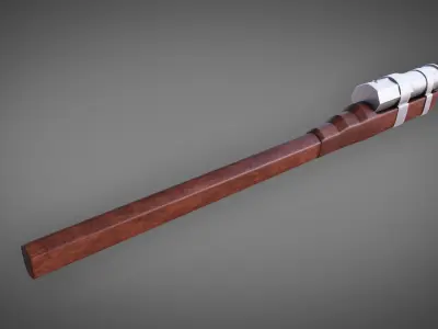 Medieval HandCannon 3D Model Lowpoly Low-poly 3D model
