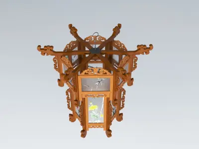 PETITE PAINTED GLASS LANTERN 3D model