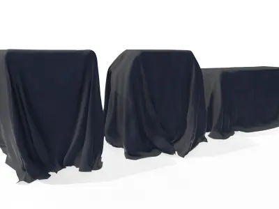 Fabric Covers Pack - Game props Low-poly 3D model