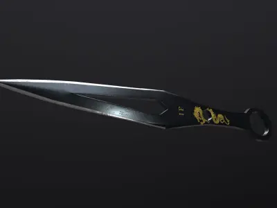 Free Download Knife Kunai Free low-poly 3D model