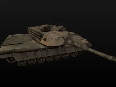 M1A2 ABRAMS post apocaliptic 3D model