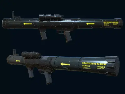 Mk153 SWAM Anti-Tank Rocket Launcher Gaming Model Low-poly 3D model