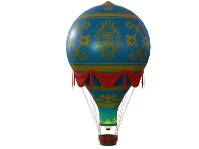 Hot Air Balloon Low-poly 3D model buy