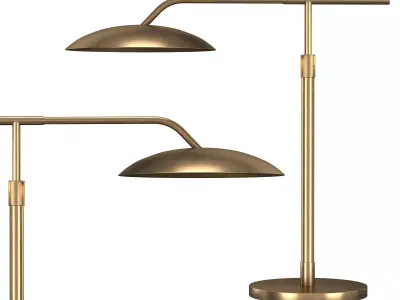 ASHER TABLE LAMP - ANTIQUED BRASS 3D model