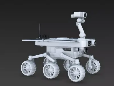 Sci-Fi Planetary Exploration Rover Vehicle 3d model Low-poly 3D model
