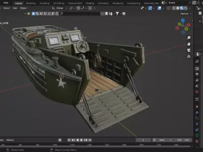 Amphibious Landing Craft 3D print model