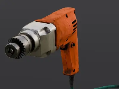 Drilling Machine 3D Model Low-poly 3D model
