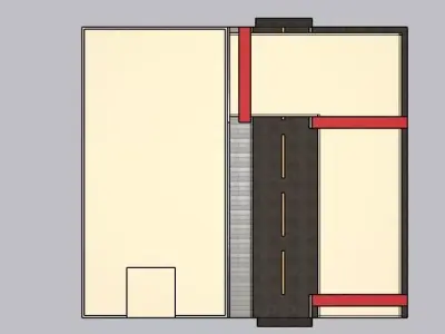 Modern Modular Office Building with Elevated Walkway 3D model