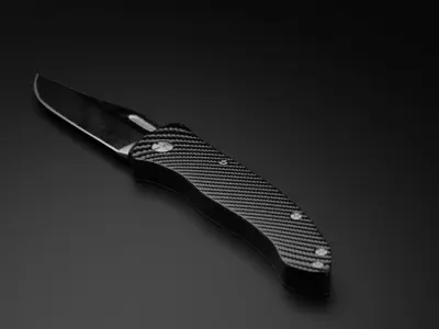 Drop point pocket Knife 3D model