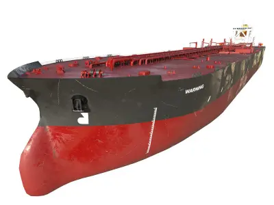 Super  Tanker TI Class  Low-poly 3D model