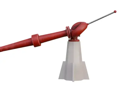 Water cannon  coast guard  water gun firefighter fire  3D model