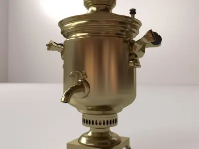 Samovar russian coffee pot 3D model