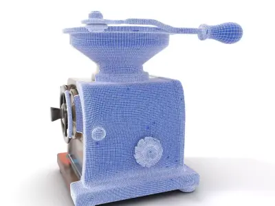 Antique Silver Grinder model pack Low-poly 3D model