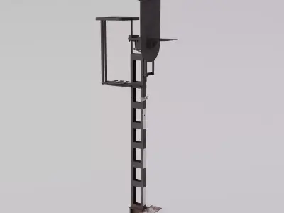Railway Traffic light - High poly 3D model