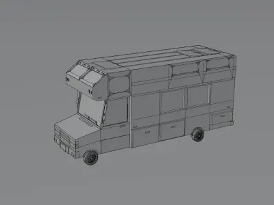 RV Motorhome Low-poly  3D model