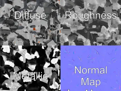 EcoSweep XS Autonomous Sidewalk Sweeper Low-poly 3D model