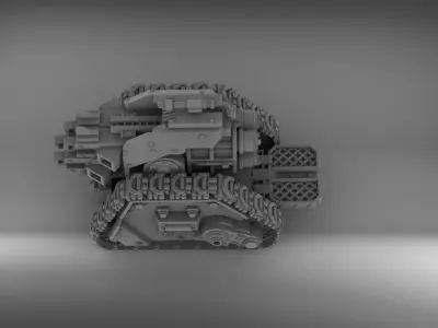 Legion Longsword with Quad Bolters Free 3D print model