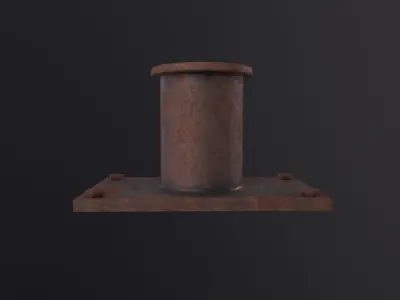 Sea bollard 3D Model Low-poly 3D model