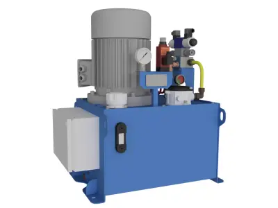 Hydraulic Power System Self-Contained 3D model